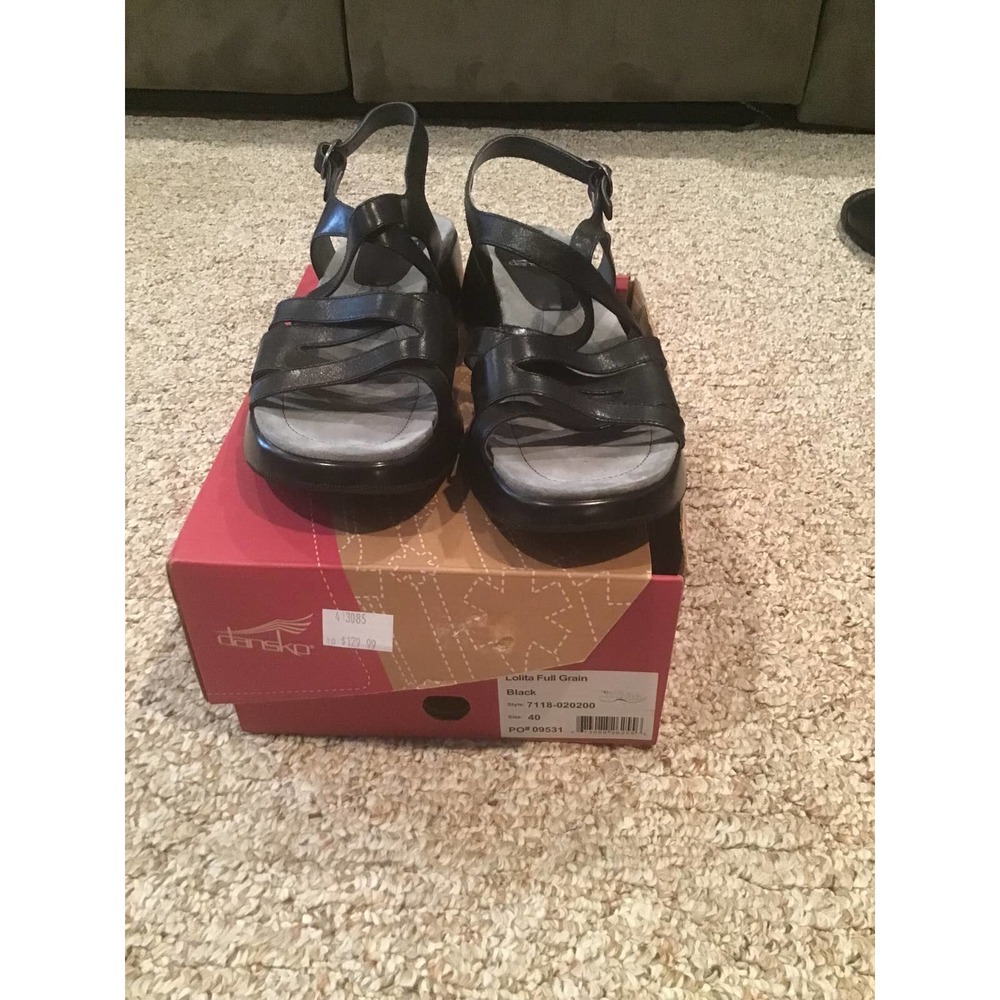 Dansko Lolita full grain black sandal size 40 - Picture 7 of 9